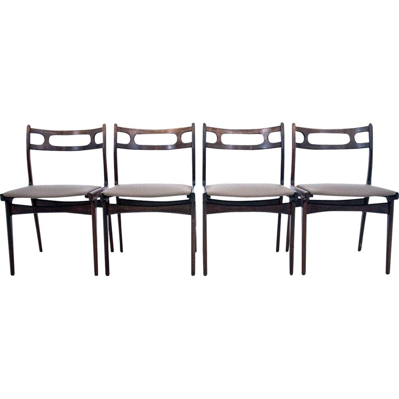 Set of 4 chairs vintage Denmark, 1960s