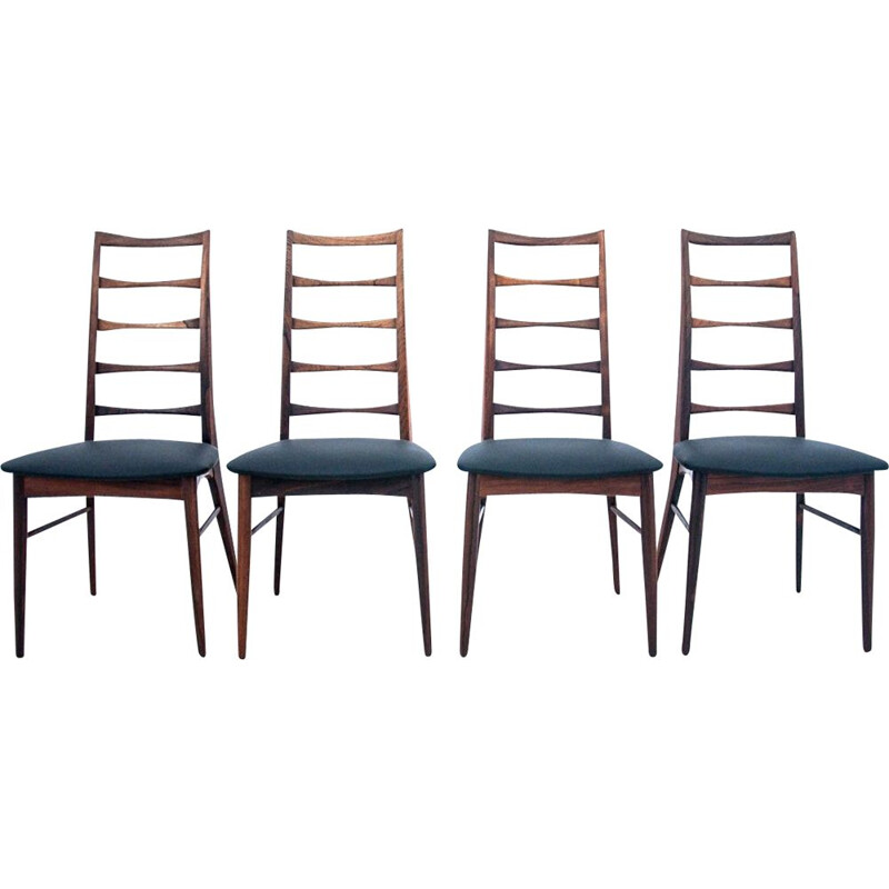 Set of 4 chairs teak Denmark, 1960s