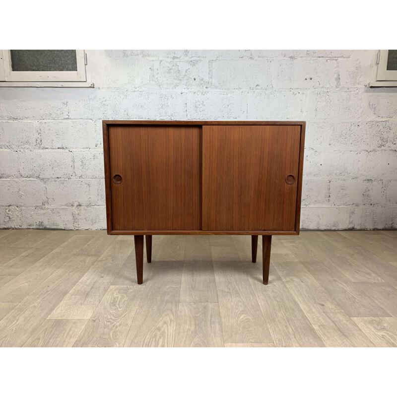 Vintage teak highboard by Kai Kristiansen for FM Møbler, Scandinavian 1960