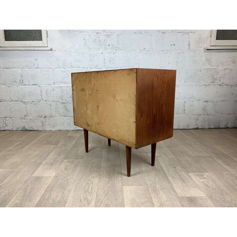 Vintage teak highboard by Kai Kristiansen for FM Møbler, Scandinavian 1960