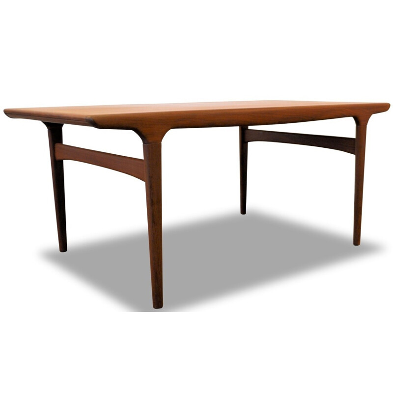 Extendable Uldum Møbelfabrik dining table in teak, Johannes ANDERSEN - 1960s