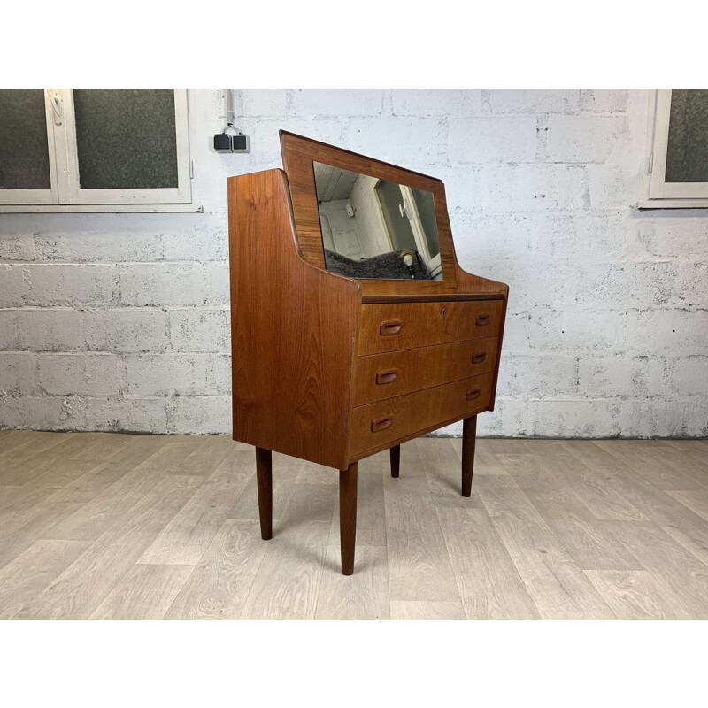 Secrétaire vintage en teck, scandinave 1960