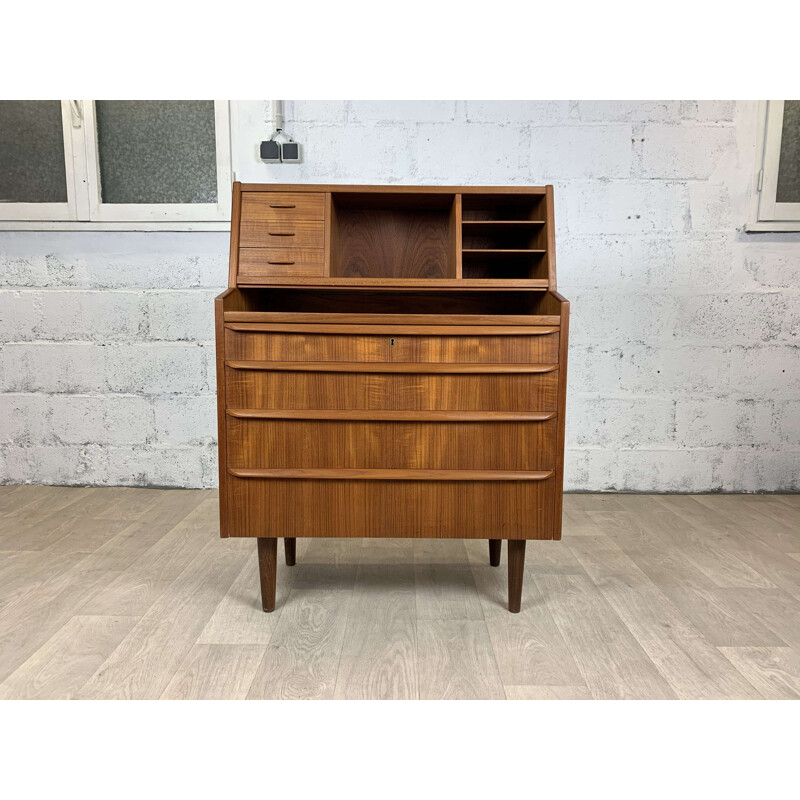 Vintage teak secretary, Scandinavian 1960