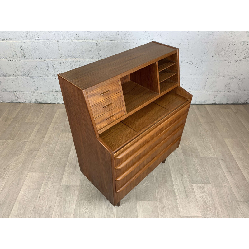 Vintage teak secretary, Scandinavian 1960