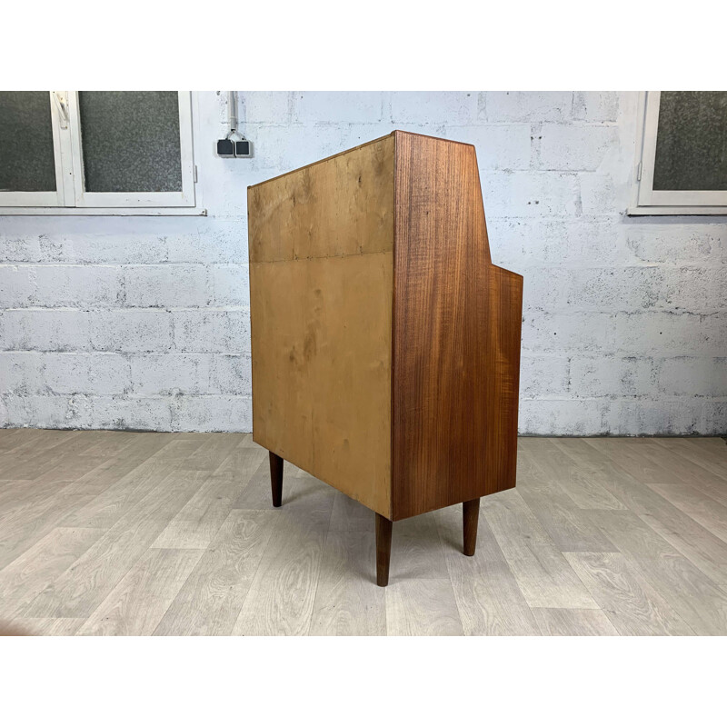 Vintage teak secretary, Scandinavian 1960