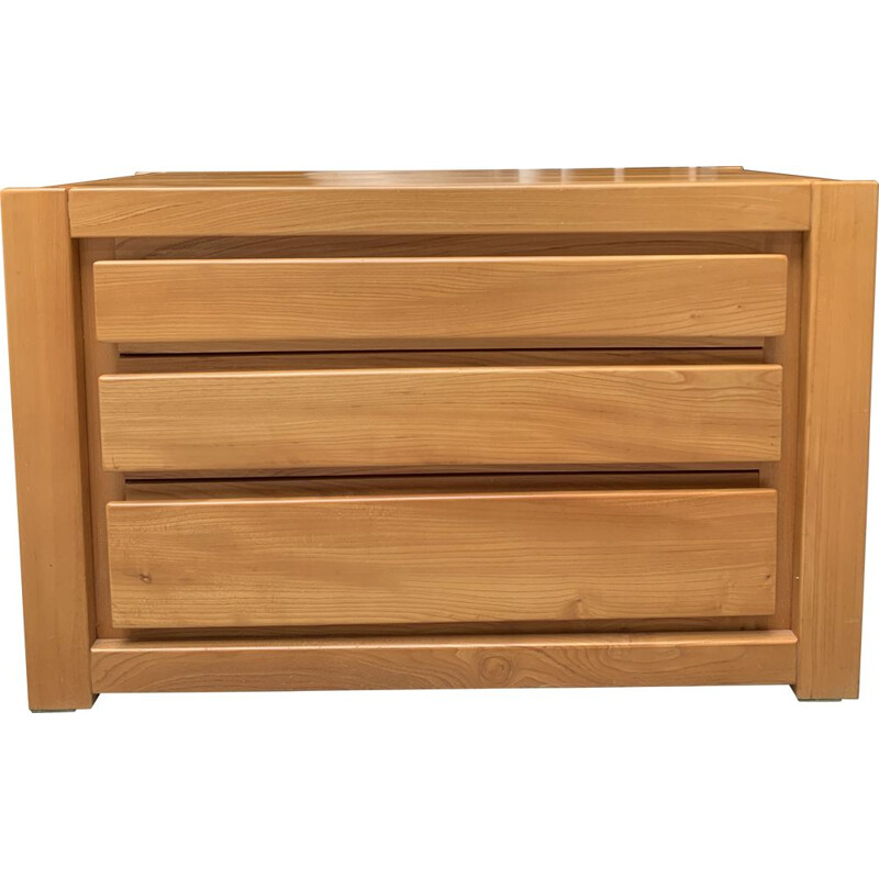 Regain solid elm chest of drawers by Pierre Chapo