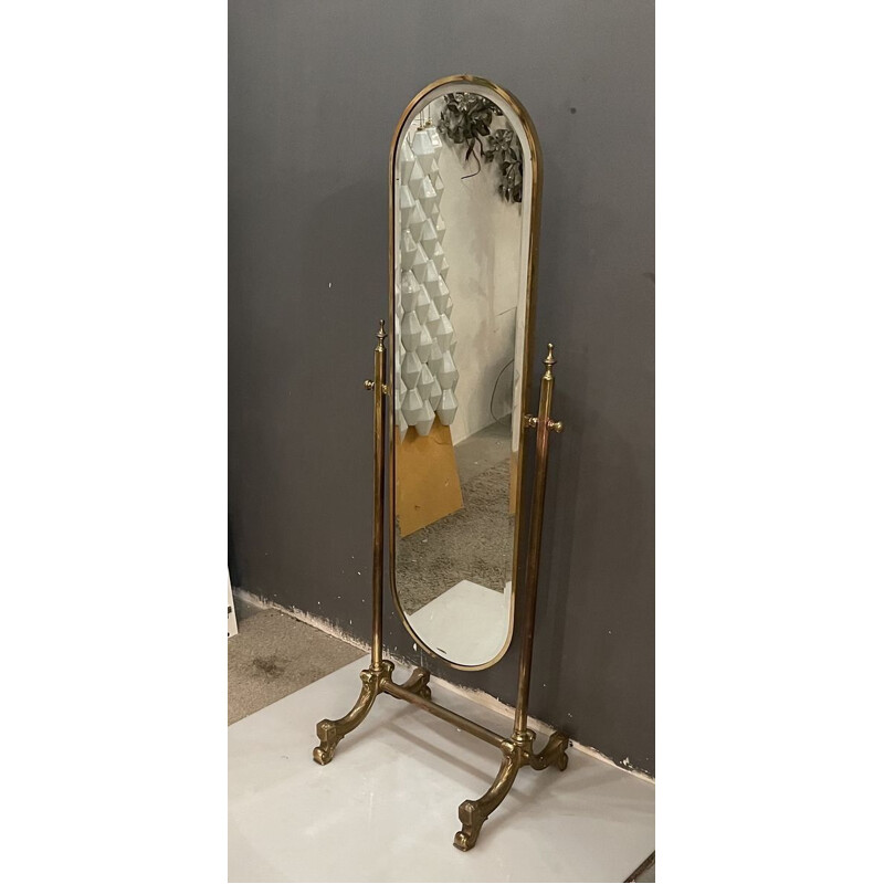 Vintage Bronze Full Length Mirror, 1960s