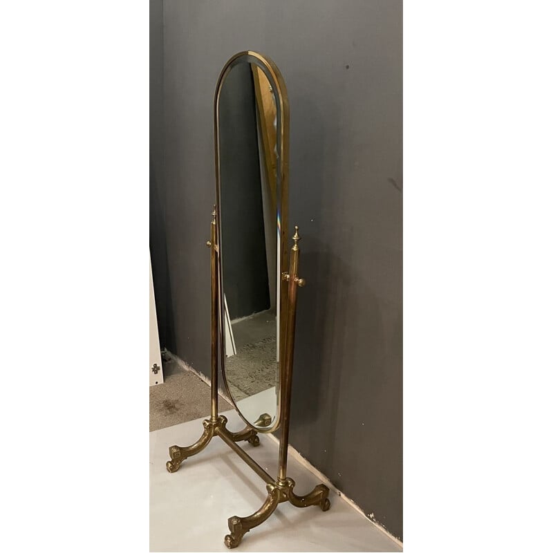 Vintage Bronze Full Length Mirror, 1960s