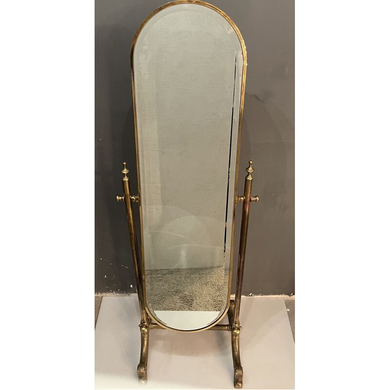Vintage Bronze Full Length Mirror, 1960s