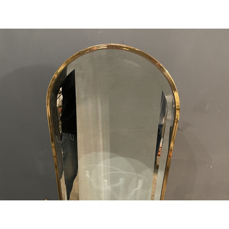 Miroir en bronze vintage 1960