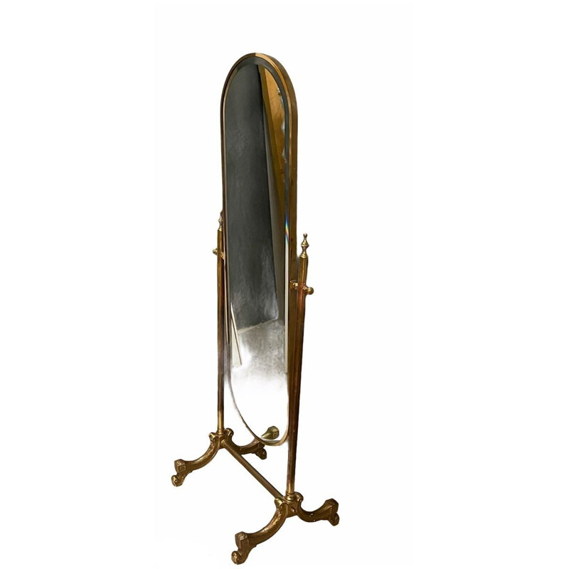 Vintage Bronze Full Length Mirror, 1960s