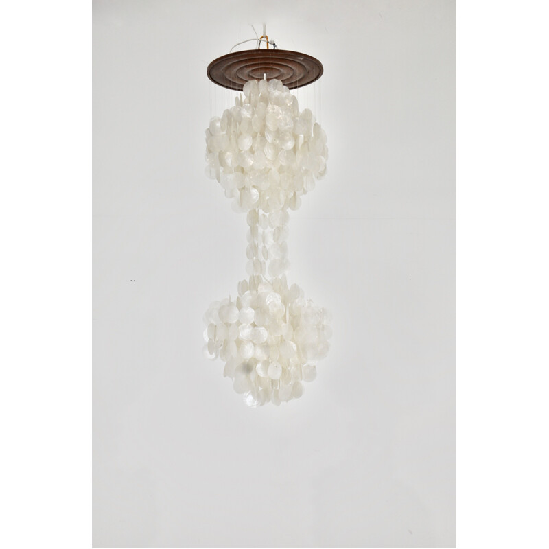 Vintage Pearl Chandelier 1970s