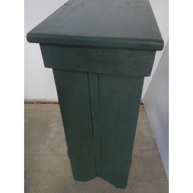 Vintage green fir stool