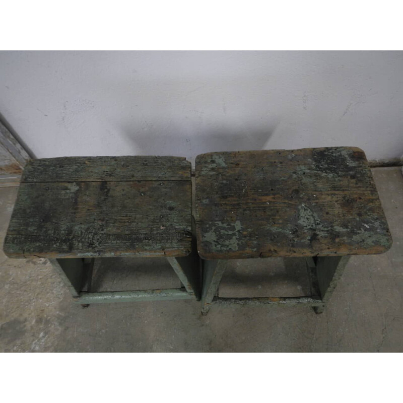 Pair of vintage work stools, 1960