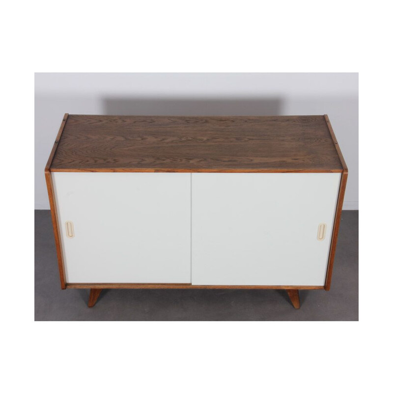 Vintage dark oak chest of drawers by Jiri Jiroutek, model U-452, 1960