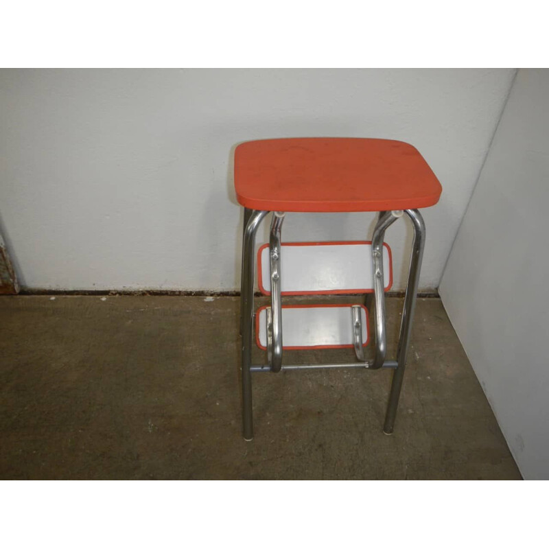 Vintage stair stool by Ladder