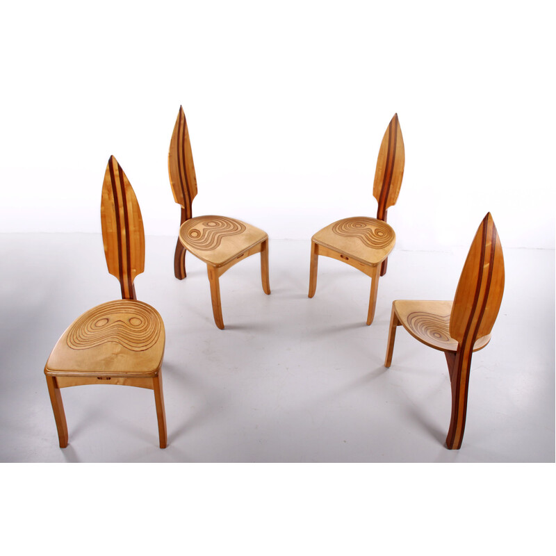 Set of 4 vintage Dining table chair David Haig Australia 1970