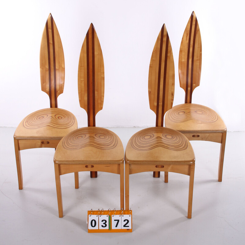 Set of 4 vintage Dining table chair David Haig Australia 1970