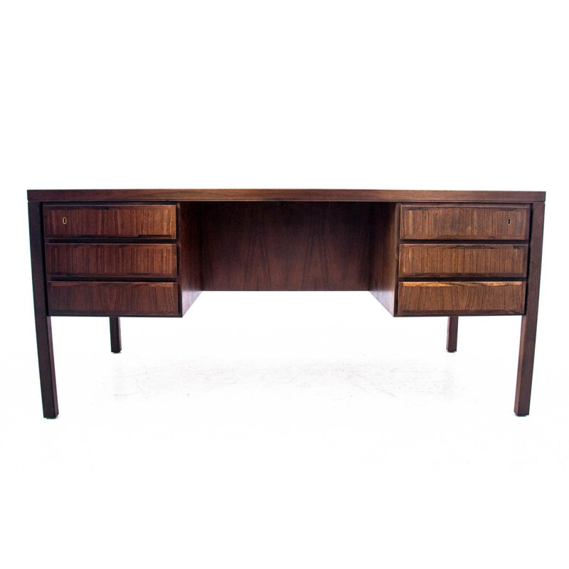 Vintage Rosewood desk model 77 by Omann Jun Denmark 1960s
