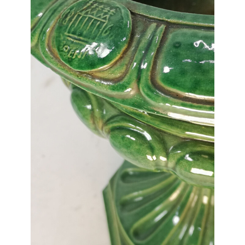 Vintage Zsolnay glazed ceramic turn of the century cachepot