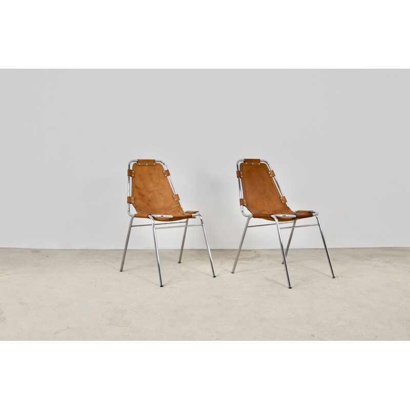 Vintage Pair "Les Arcs" chairs  1960s