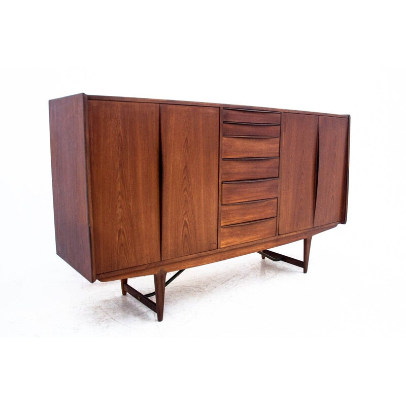 Vintage Teak Highboard, Denmark, 1960s