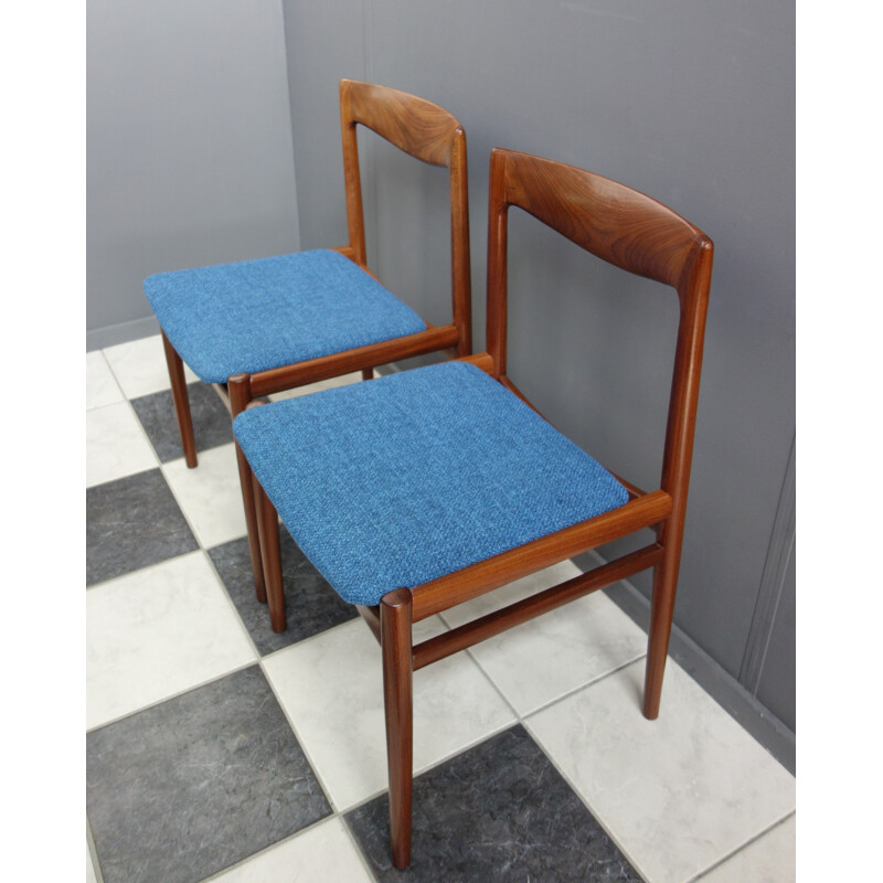 Pair of vintage  dining chairs Palisander Danish 1960s 