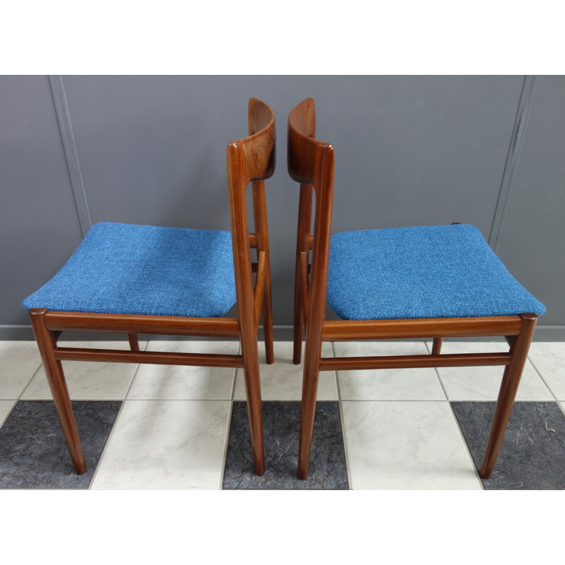 Pair of vintage  dining chairs Palisander Danish 1960s 