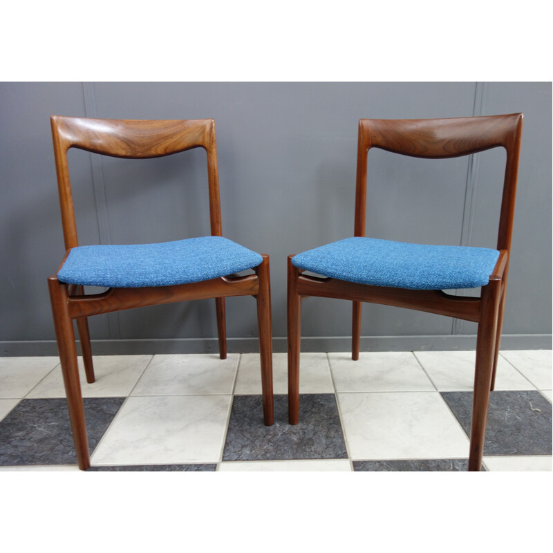 Pair of vintage  dining chairs Palisander Danish 1960s 