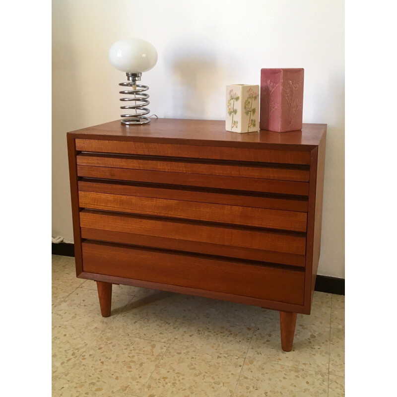 Commode scandinave vintage en teck Poul Cadovius 1960