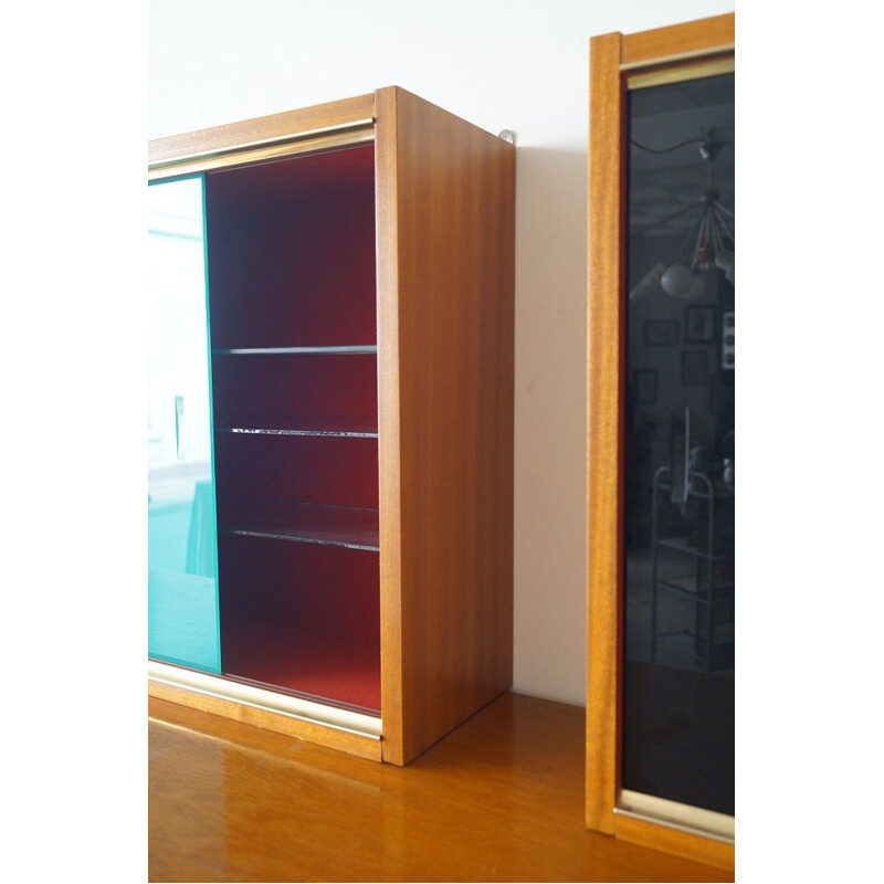 Vintage Pair of wall bookcases 1950s