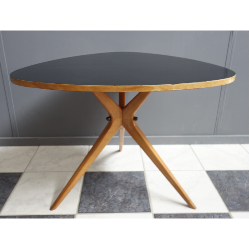 Vintage Black coffee table  formica  1960s