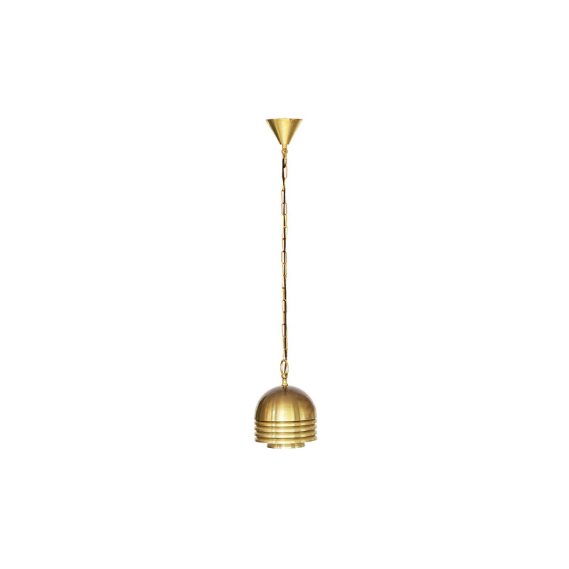 Vintage Golden layered pendant light by T. Röste & Co Norway 1960s