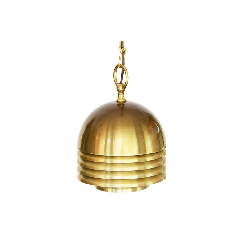 Vintage Golden layered pendant light by T. Röste & Co Norway 1960s