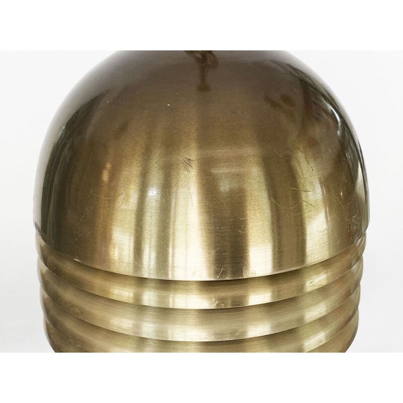 Vintage Golden layered pendant light by T. Röste & Co Norway 1960s