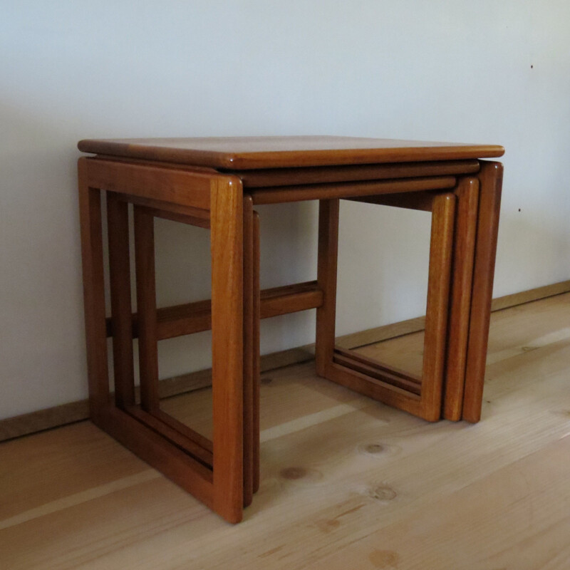 Vintage solid teak tables 1970s