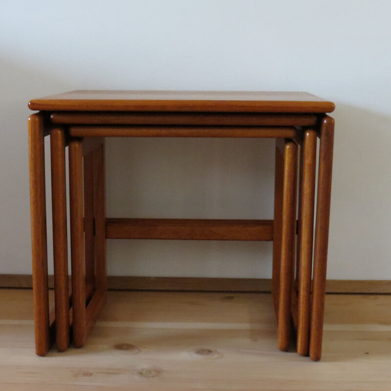 Vintage solid teak tables 1970s