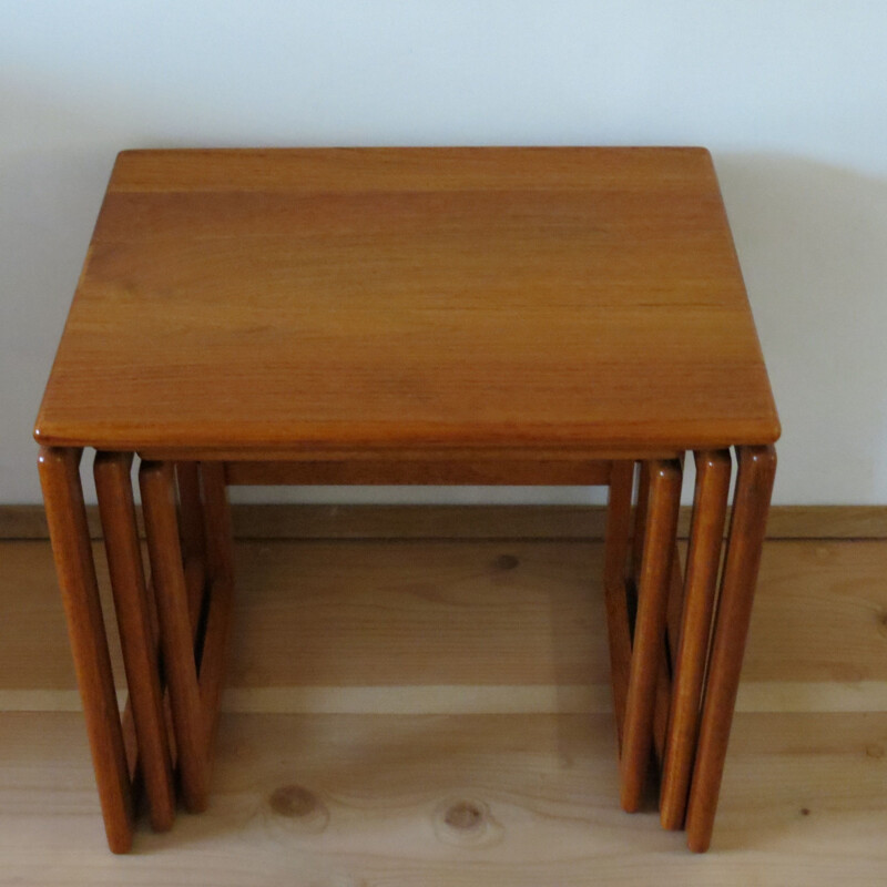 Vintage solid teak tables 1970s