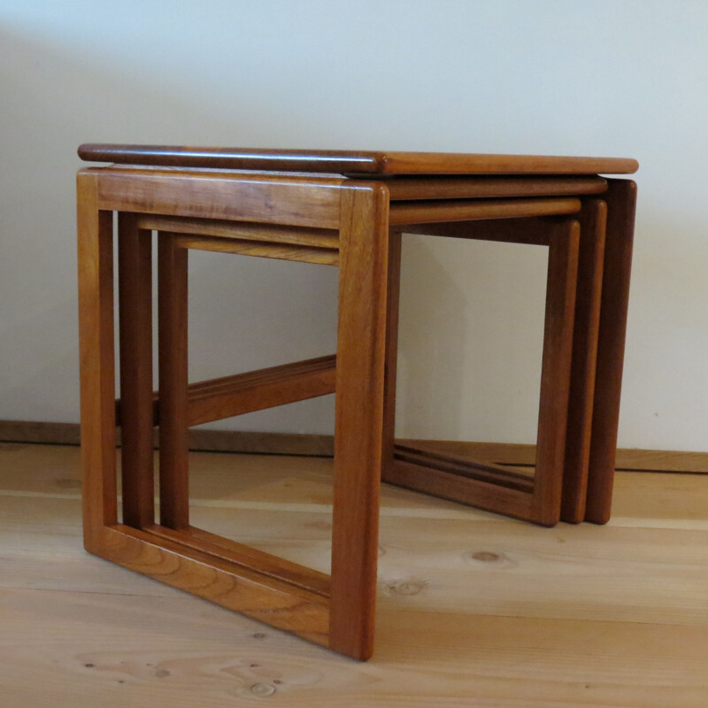 Vintage solid teak tables 1970s