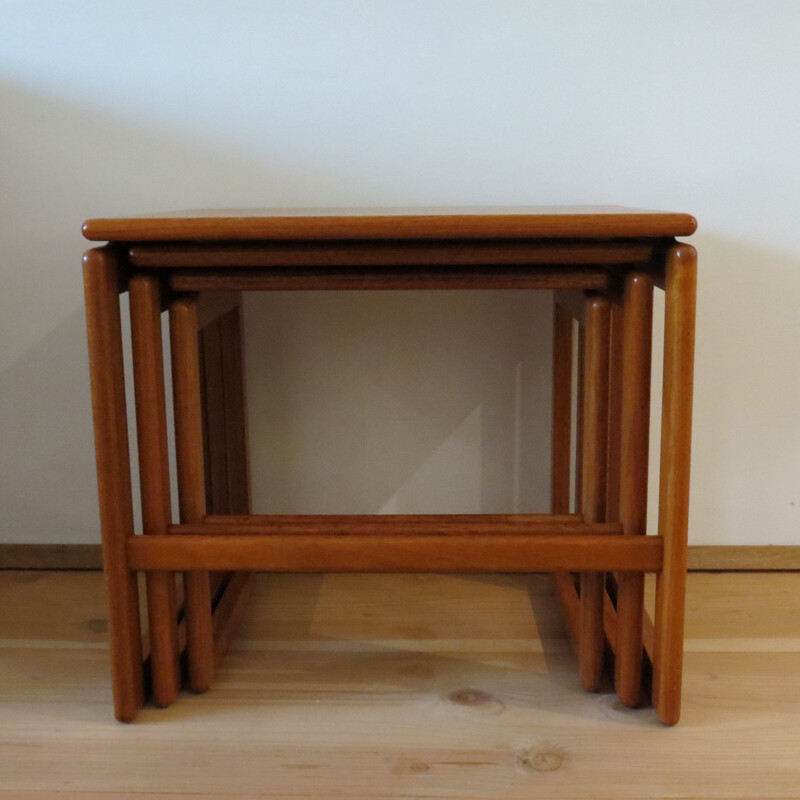 Vintage solid teak tables 1970s