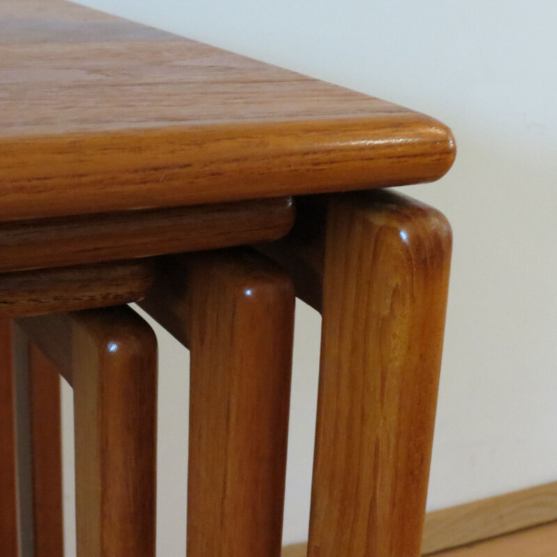 Vintage solid teak tables 1970s