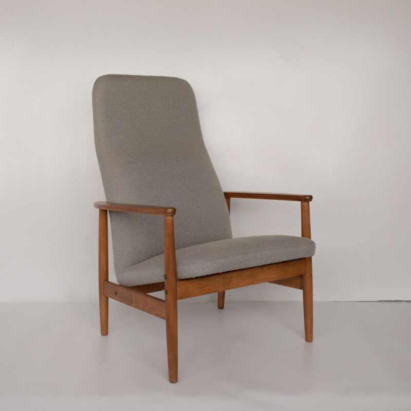 Vintage Scandinavian  armchair with wooden structure 1960s