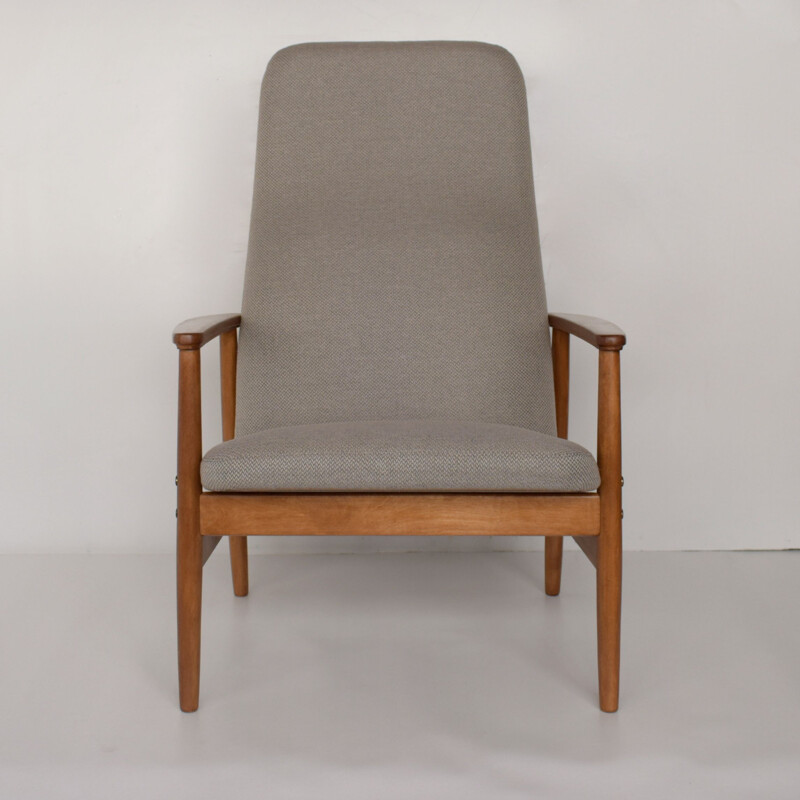 Vintage Scandinavian  armchair with wooden structure 1960s