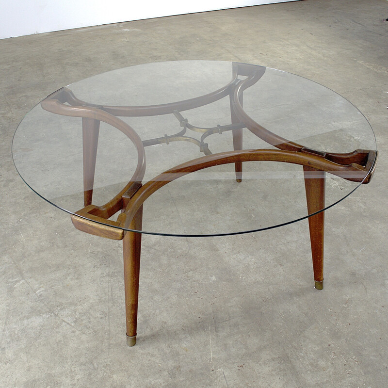 Italian Giordano Chiesa coffee table in teak, Gio PONTI - 1950s