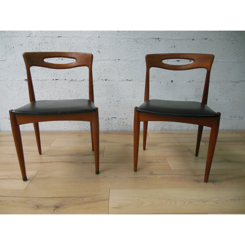 Pair of chairs "Samcom" in teak - 1960s