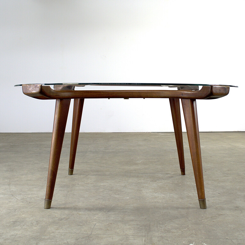 Italian Giordano Chiesa coffee table in teak, Gio PONTI - 1950s