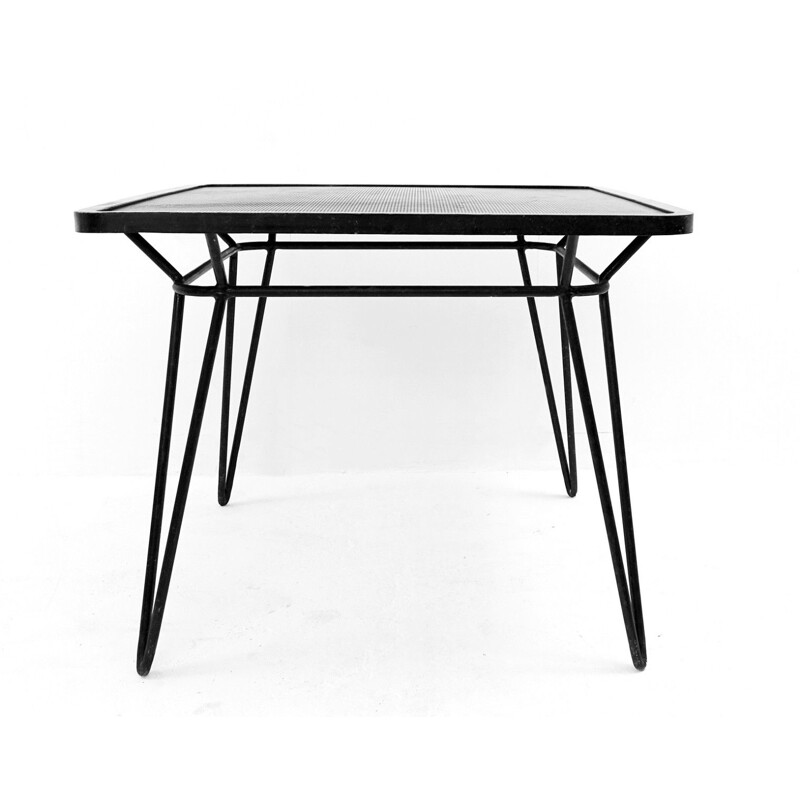 Vintage Square  table in wrought iron by Ico parisi