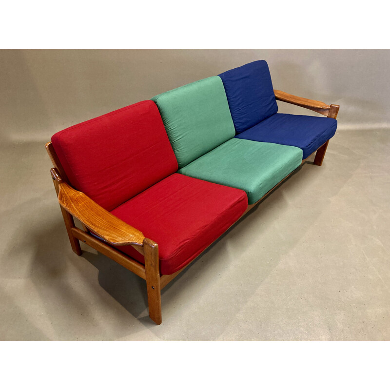 Vintage 3 seater Scandinavian colors 1950s