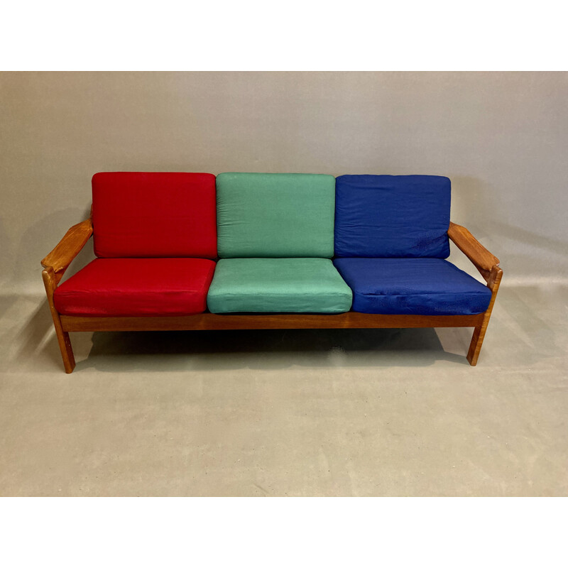 Vintage 3 seater Scandinavian colors 1950s