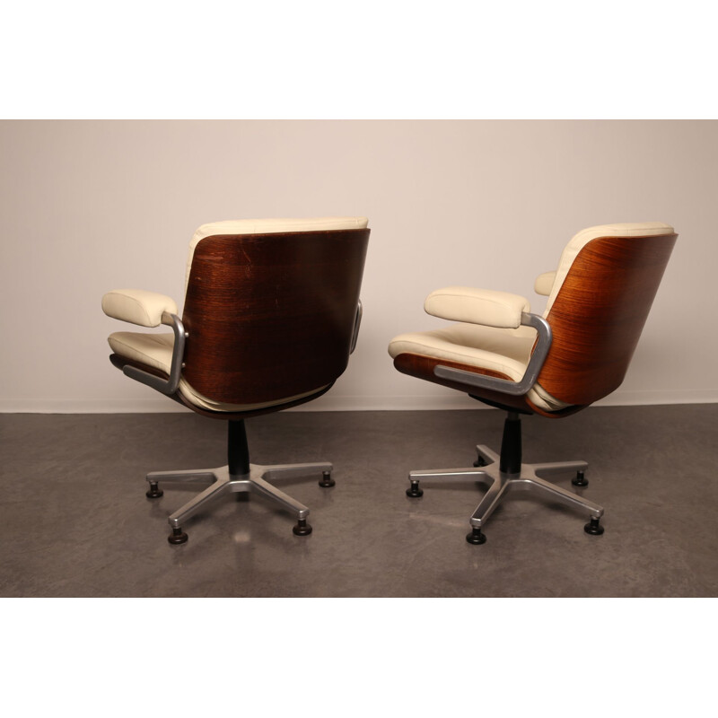 Paires de fauteuils de bureau vintage par Karl Dittert Suisse 1960